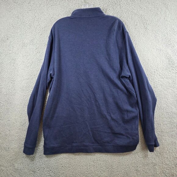 Peter Millar Men’s Blue Quarter 1/4 Zip Pullover Navy Blue Size 2XL - Picture 5 of 8